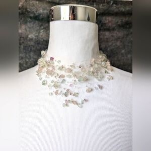 Waterfall Ethereal Bridal Statement Necklace